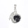 Plata de ley 925 Negro Onyx 15 MM Esfera Dragon Claw Colgante Joyas